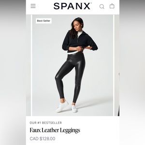 Spanx faux leather leggings
